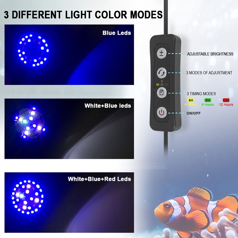 30 واط حوض السمك LED الشعاب ال - مراجعة Marine Aquarium Timing وسعره