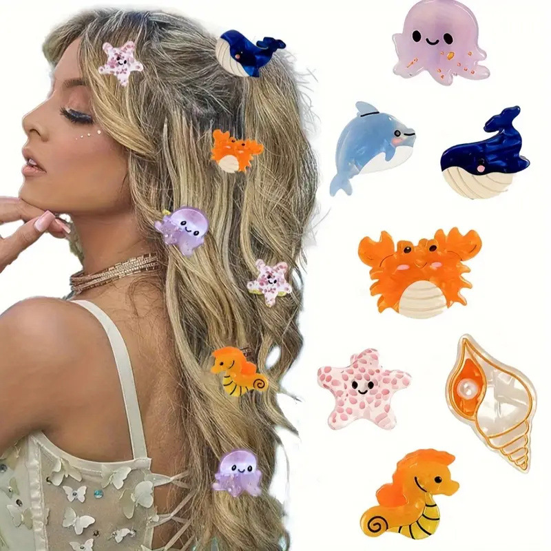مشابك شعر نسائية بتصميم حيوانا - مراجعة Marine Aquarium Decorations وسعره