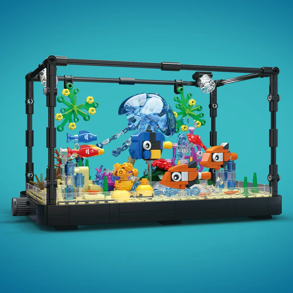 مجموعة مكعبات بناء حوض السمك م - مراجعة Marine Aquarium Decorations وسعره