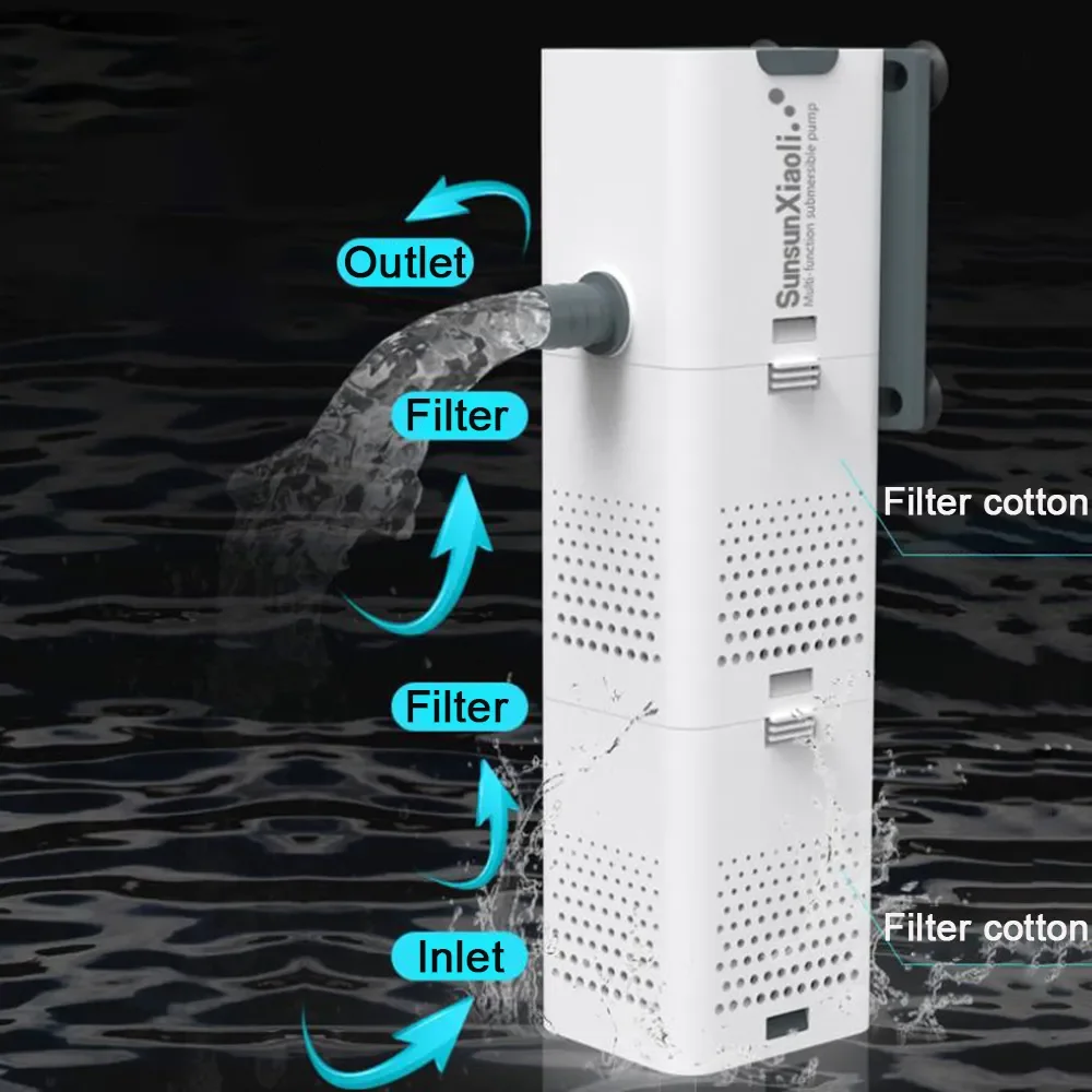 3 في 1 مضخة فلتر حوض السمك حوض - مراجعة Aquarium Marine Filter وسعره