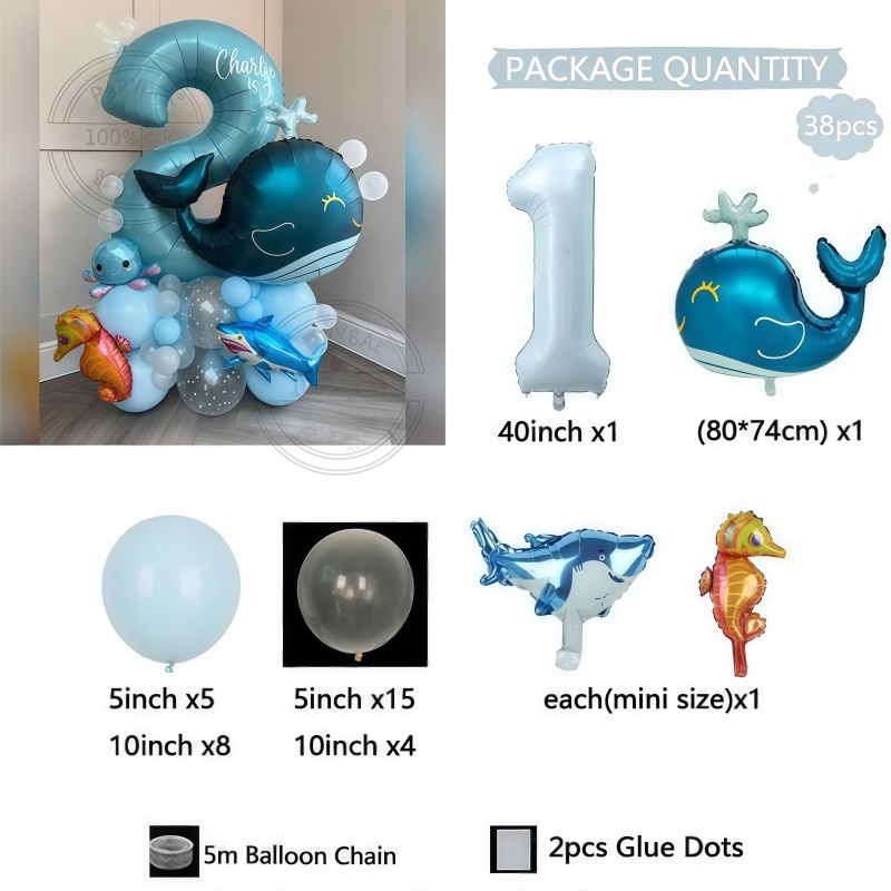 مجموعة بالونات عيد ميلاد مكونة - مراجعة Marine Aquarium Decorations وسعره