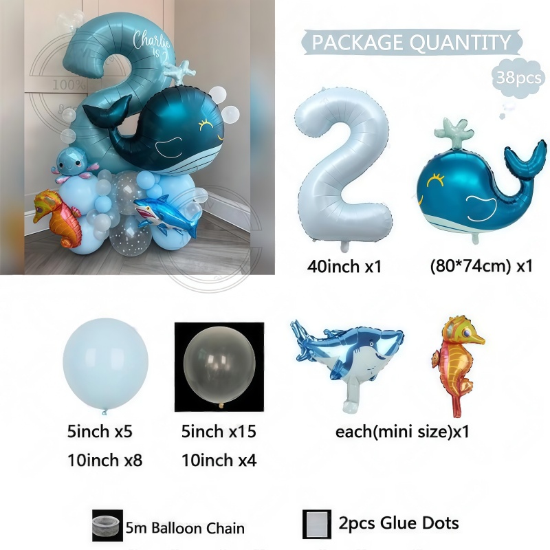 مجموعة بالونات عيد ميلاد مكونة - مراجعة Marine Aquarium Decorations وسعره