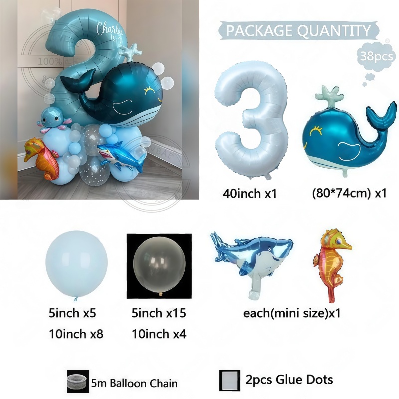 مجموعة بالونات عيد ميلاد مكونة - مراجعة Marine Aquarium Decorations وسعره